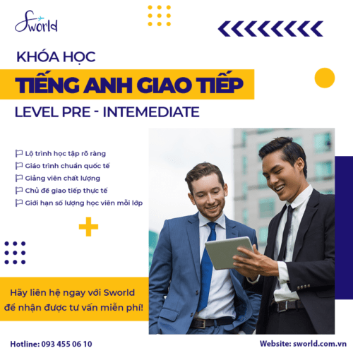 Chương Trình và Khoá Học Tiếng Anh Tháng 11 – 2022 10 Khóa học tiếng Anh giao tiếp level Pre-Intermediate