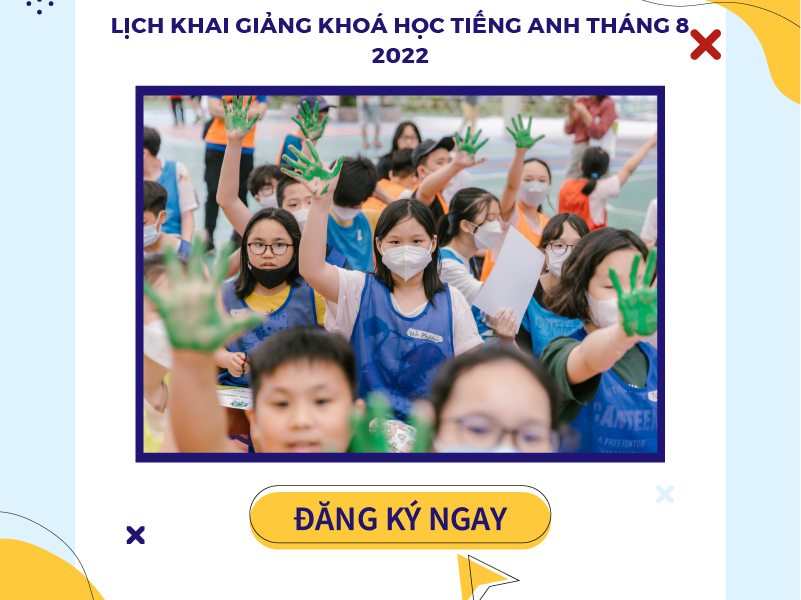 Lịch khai giảng khoá học tiếng Anh tháng 8